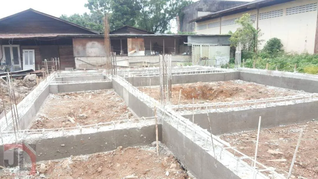 Bachang Temple Office Building cast concrete ground beams forming a grid of bays