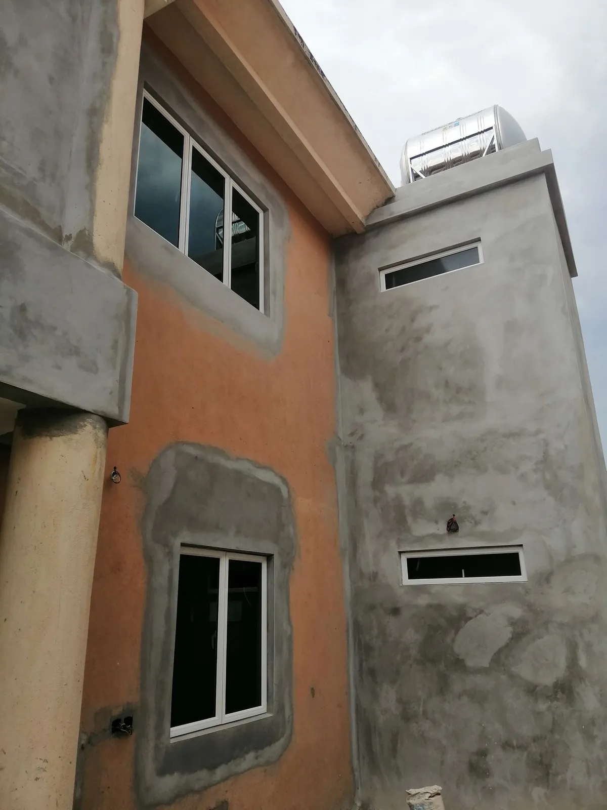 Taman Ara Permai plastered extension exterior with new windows fitted